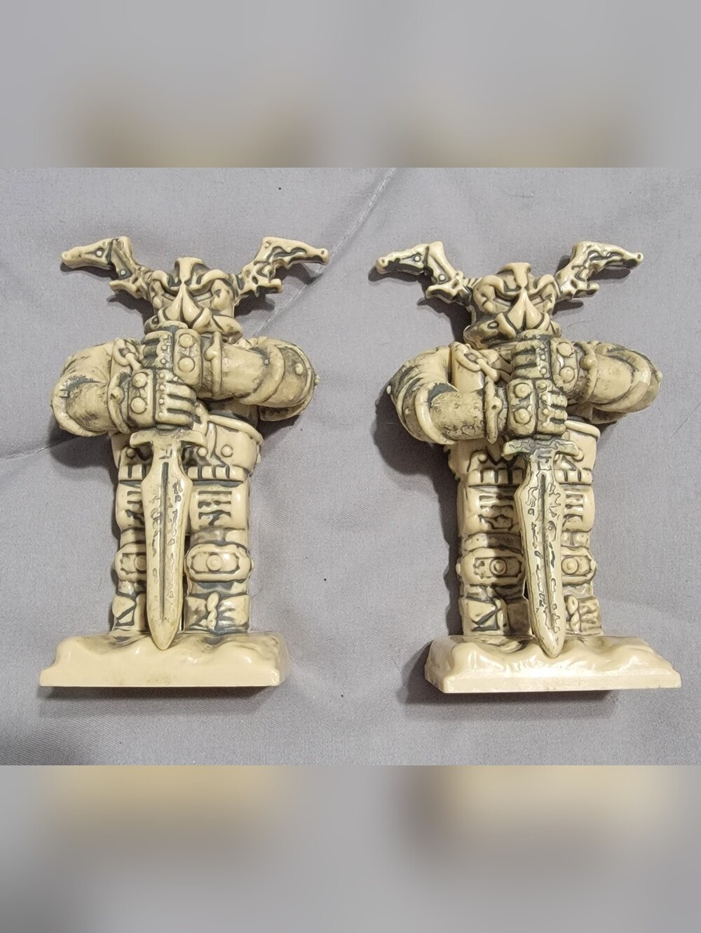 Mega Bloks Fire and Ice: Dragons Portal of Fire Stone Guardian Statue - Lot of 2